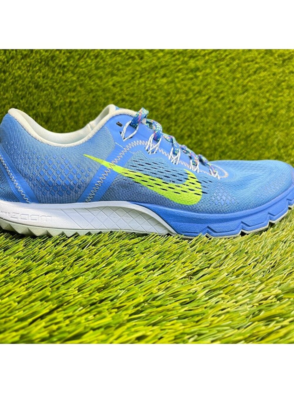 Nike Zoom Terra Kiger Womens Size 8.5 Blue Green Athletic Running Shoes Sneakers